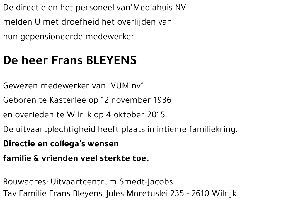 Frans BLEYENS