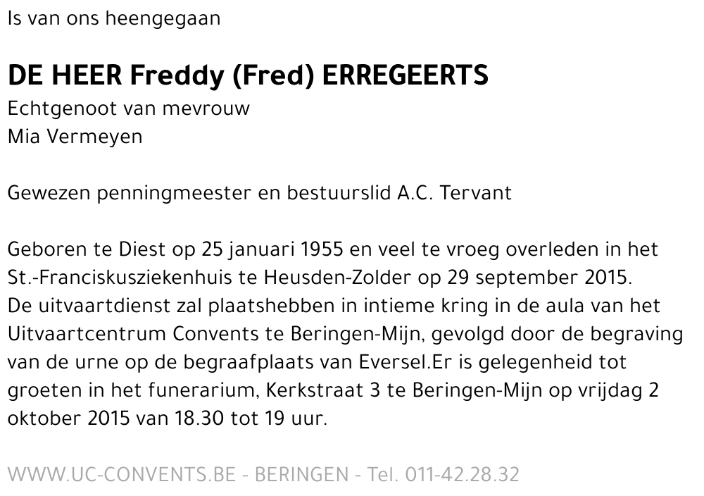 Freddy Erregeerts