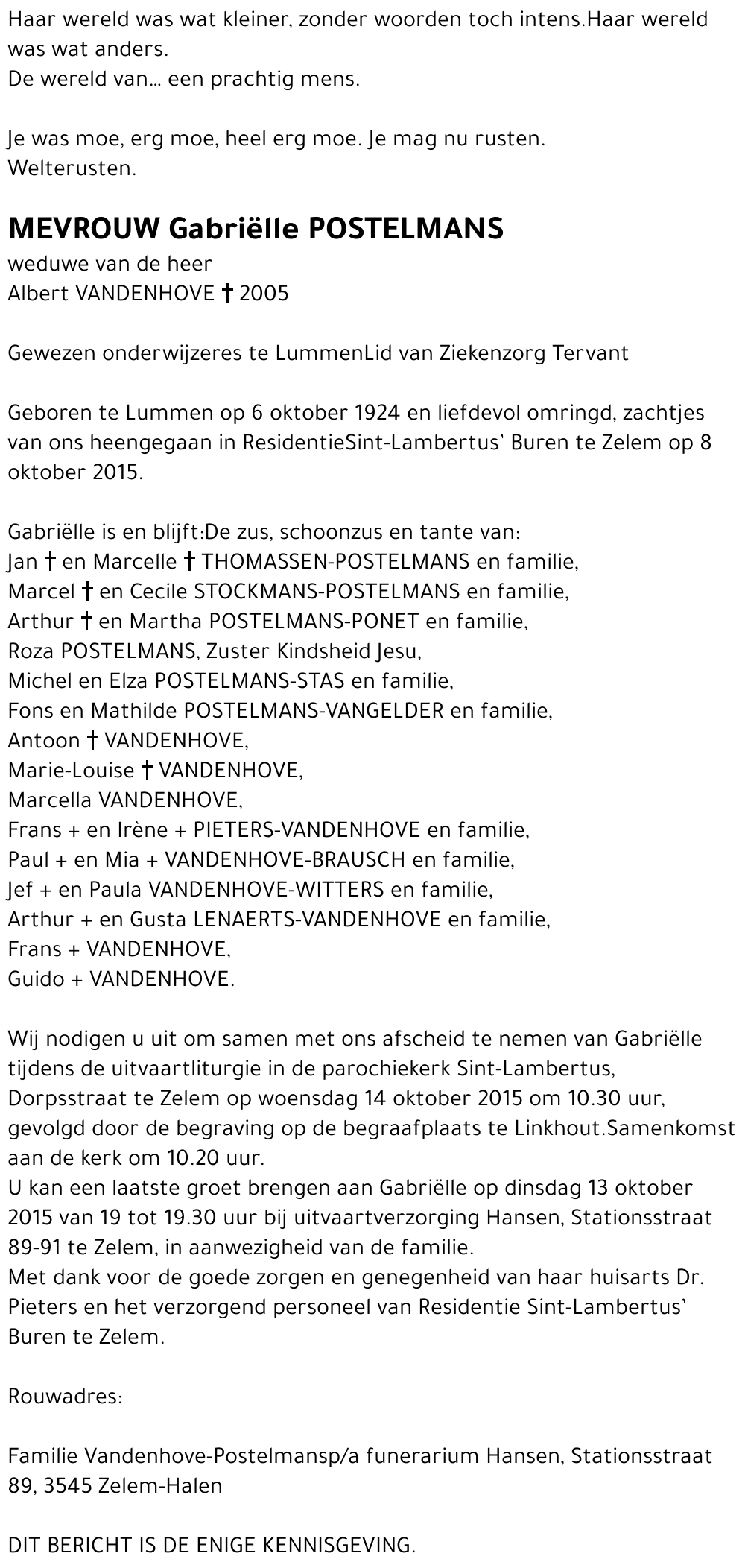 Gabriëlle POSTELMANS