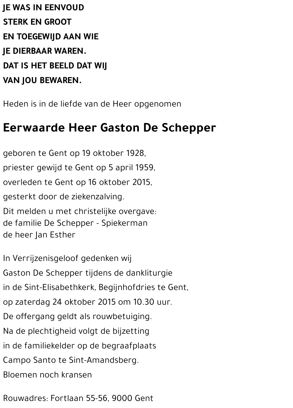 Gaston De Schepper