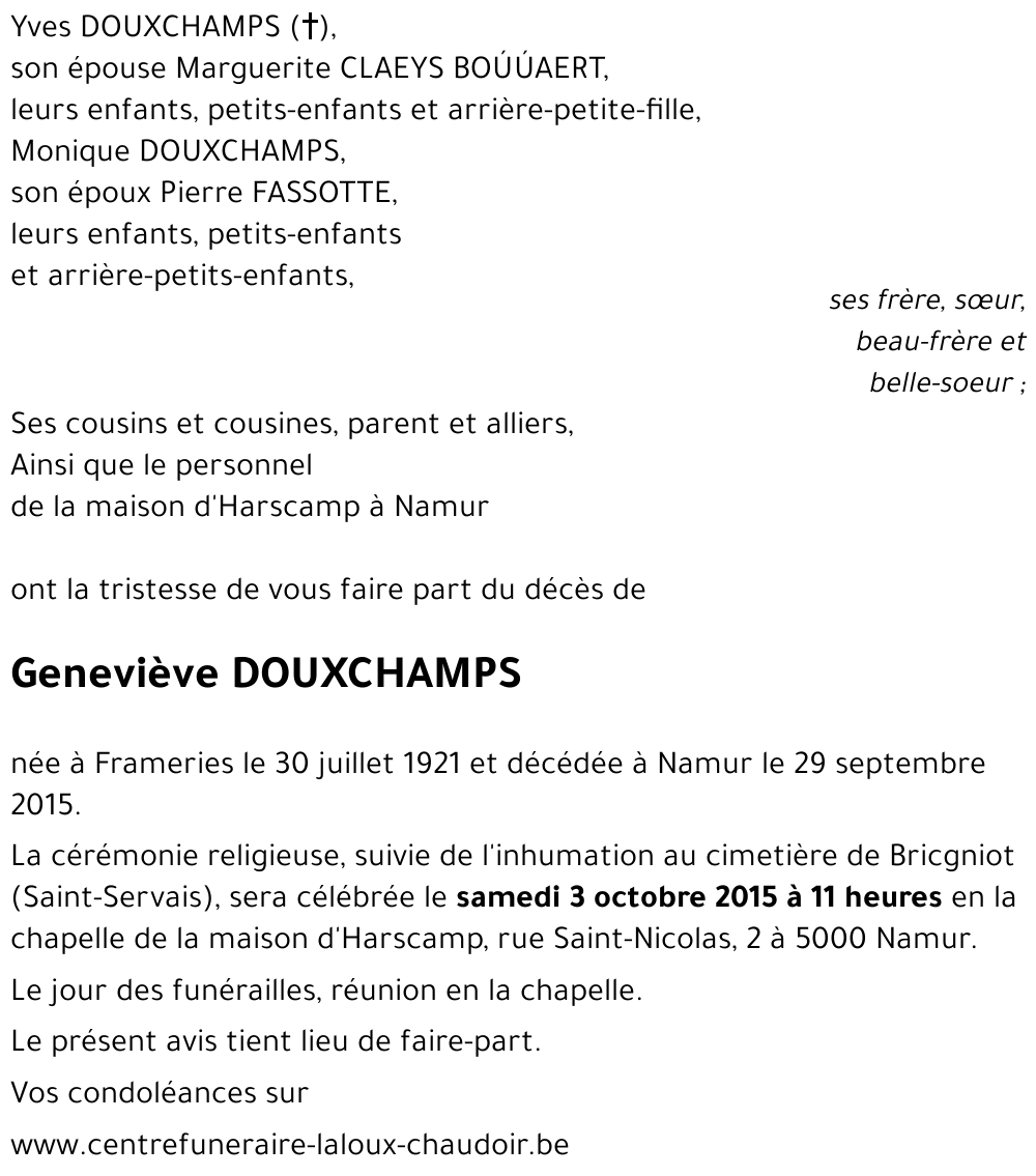 Geneviève DOUXCHAMPS