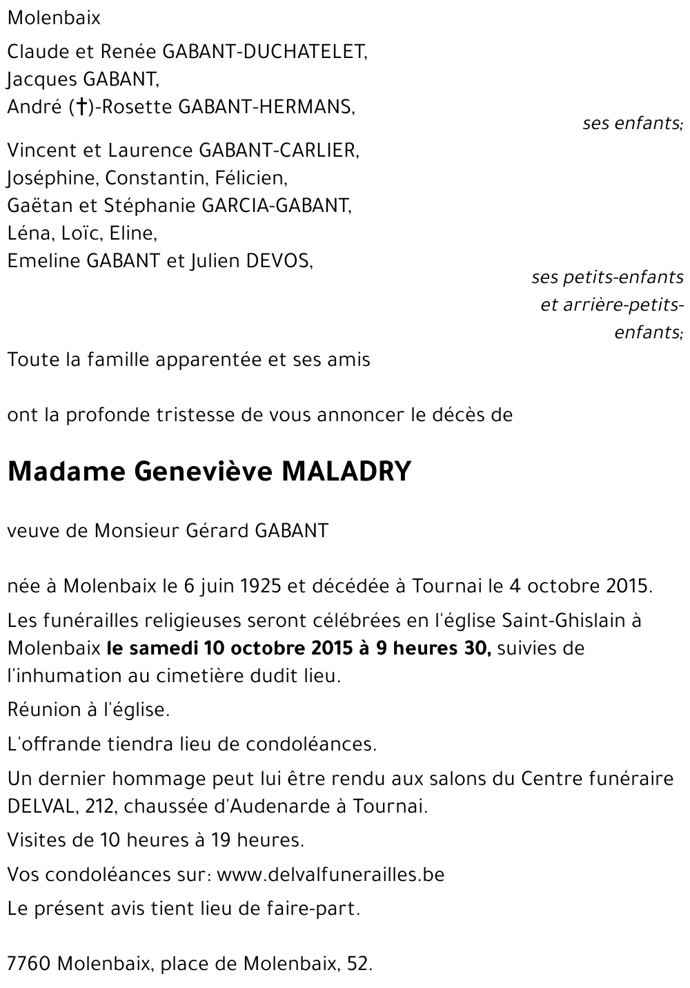 Geneviève MALADRY