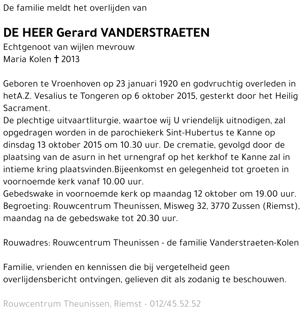 Gerard Vanderstraeten