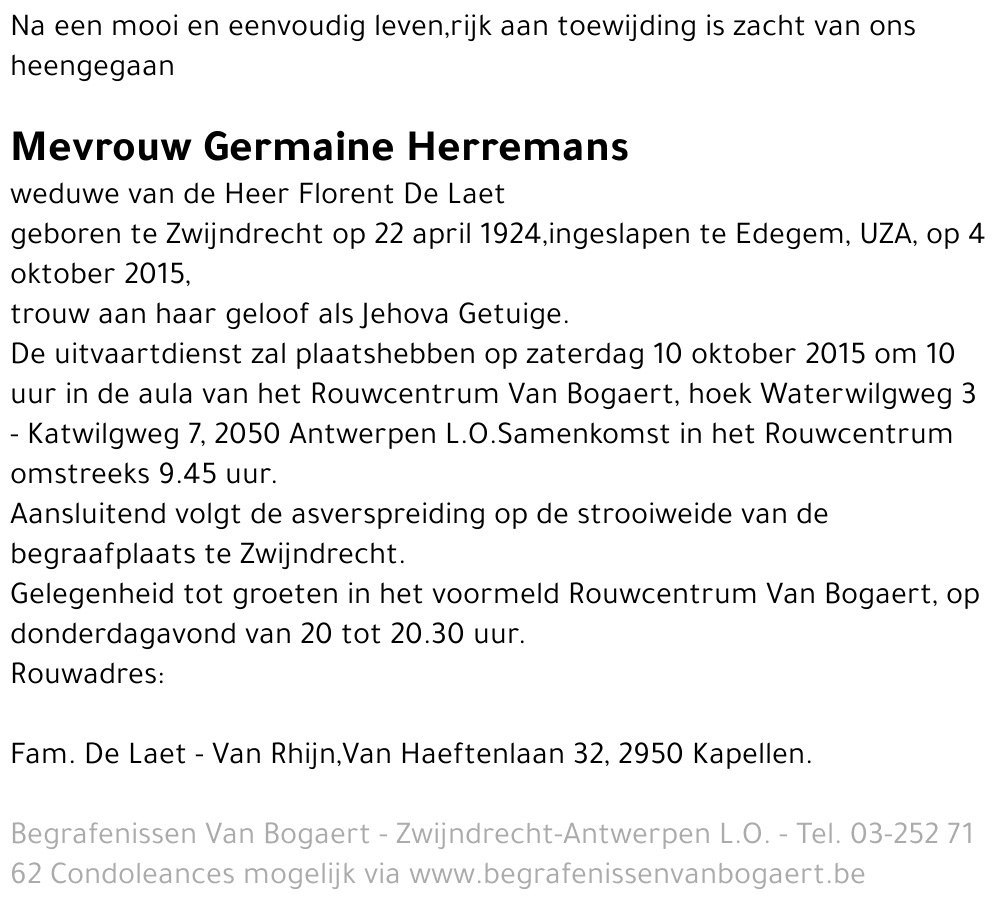 Germaine Herremans
