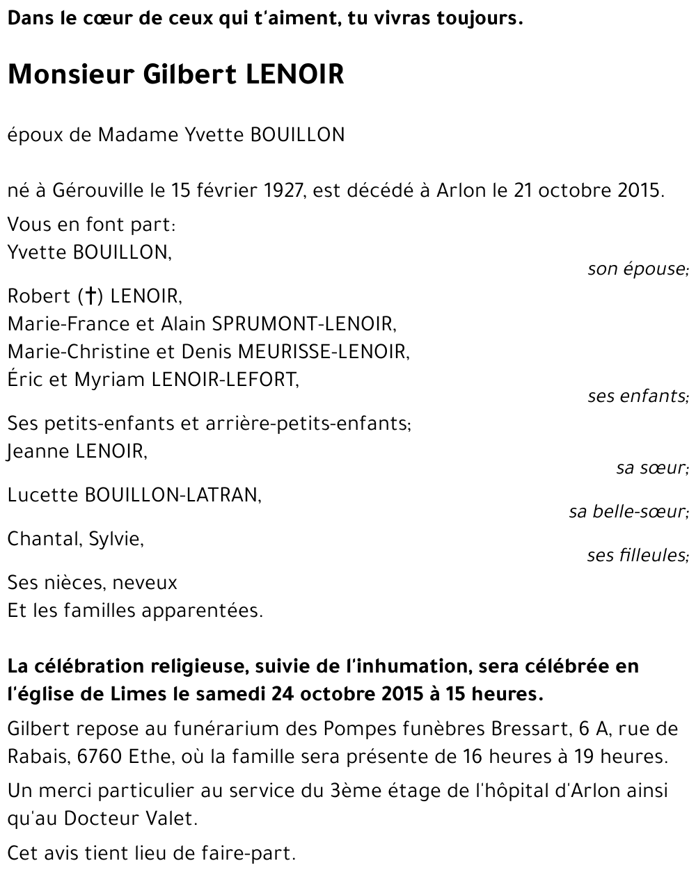 Gilbert LENOIR 