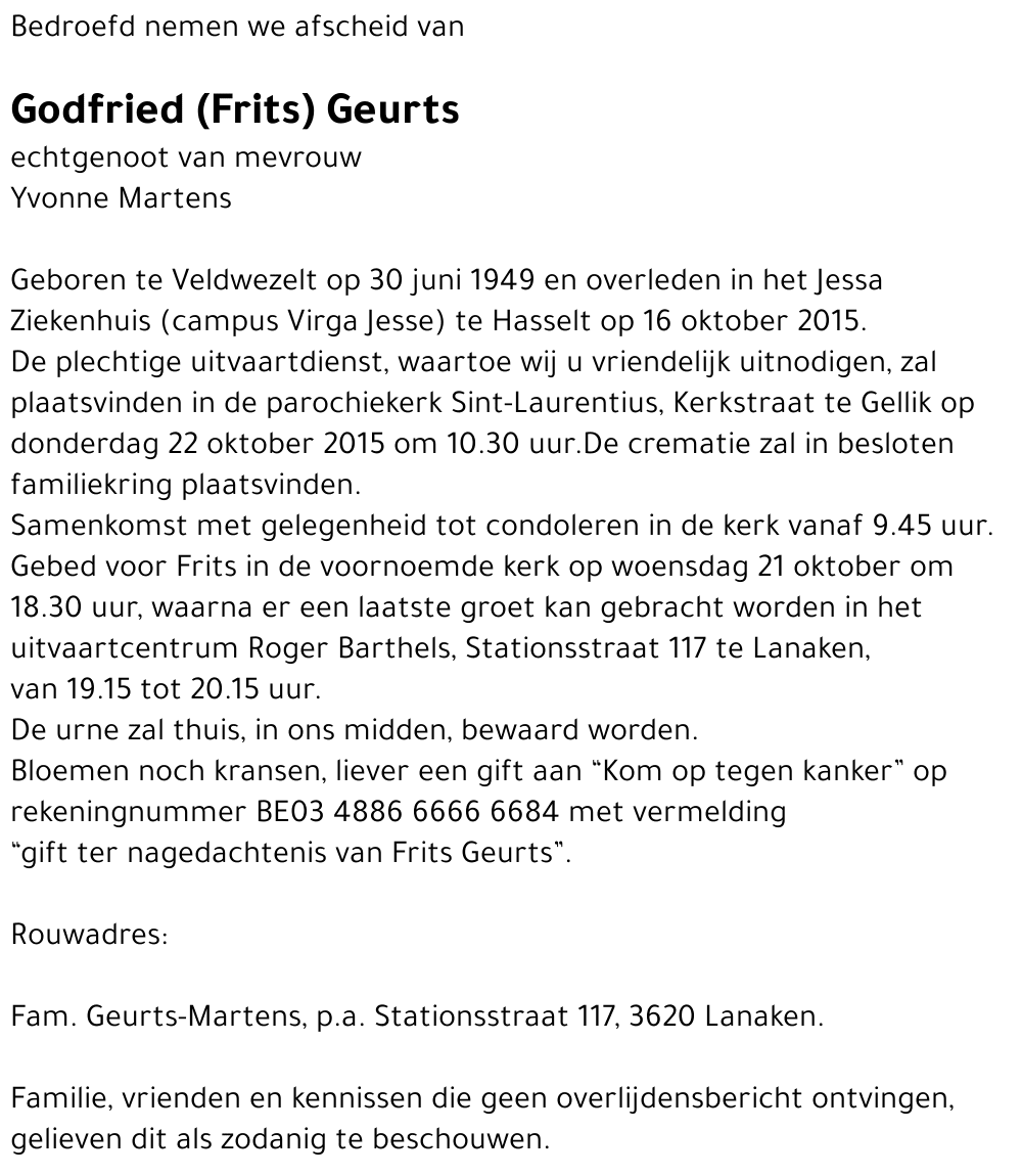 Godfried (Frits) Geurts
