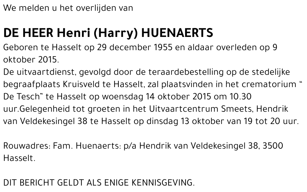 Harry Huenaerts