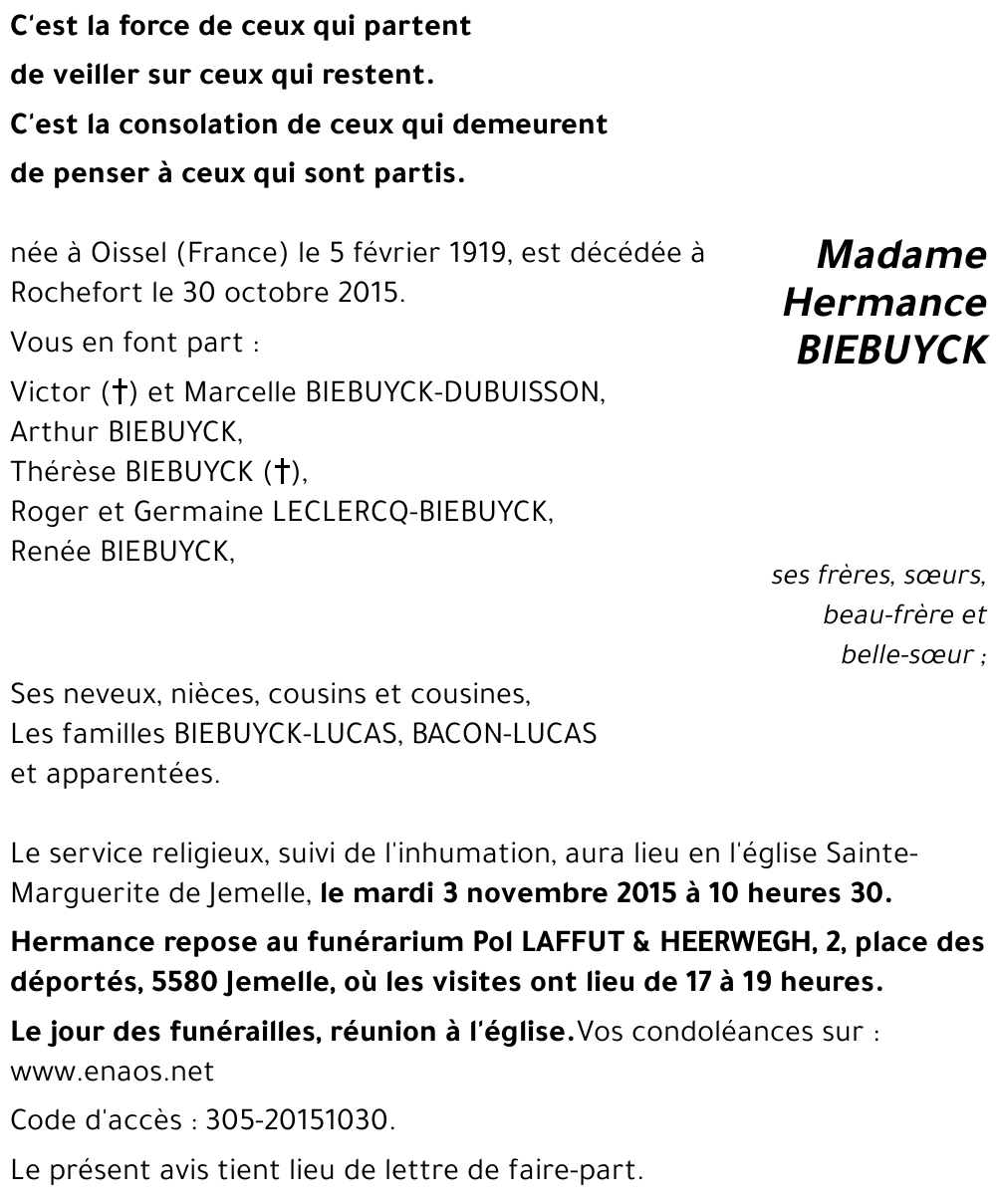 Hermance BIEBUYCK