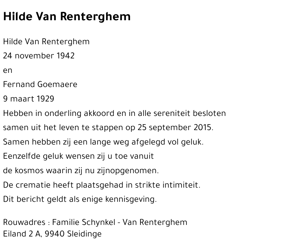 Hilde Van Renterghem