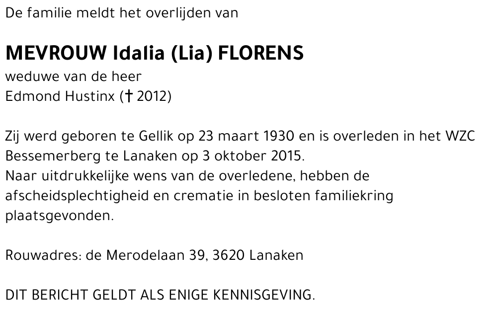 Idalia (Lia) Florens