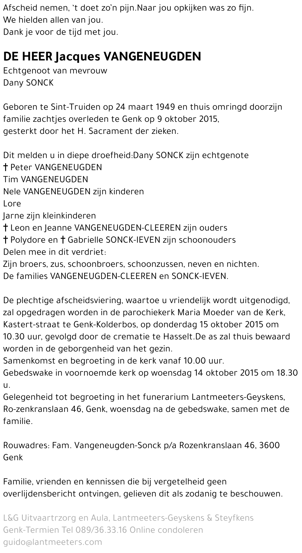 Jacques VANGENEUGDEN