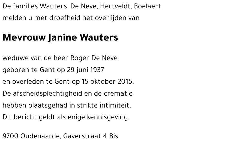Janine Wauters