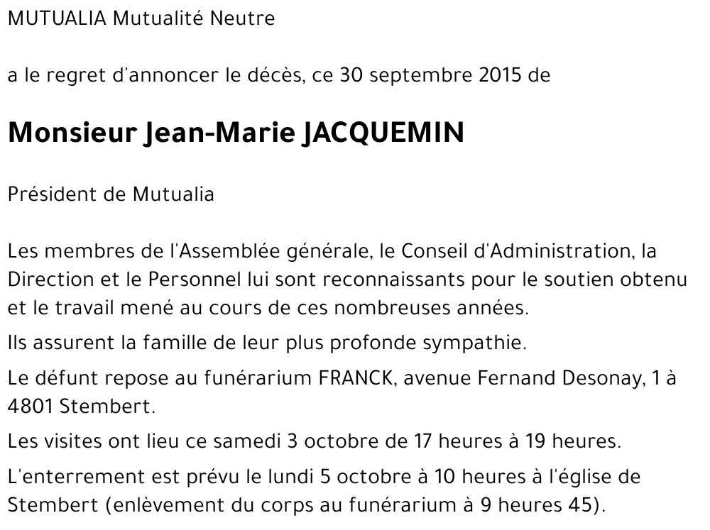 Jean-Marie JACQUEMIN