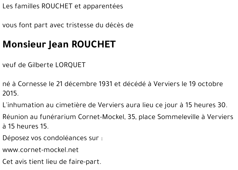 Jean ROUCHET