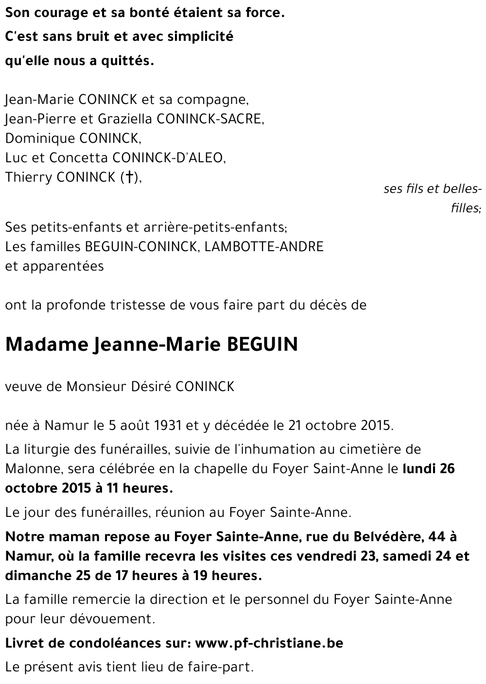 Jeanne-Marie BEGUIN