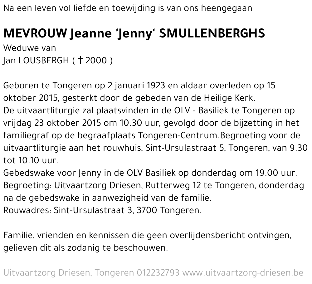 Jeanne Smullenberghs