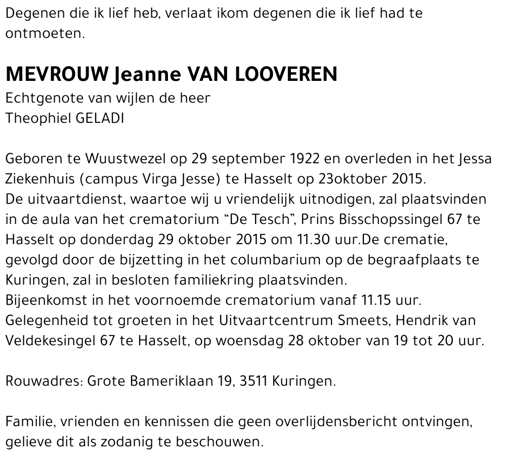 Jeanne Van Looveren