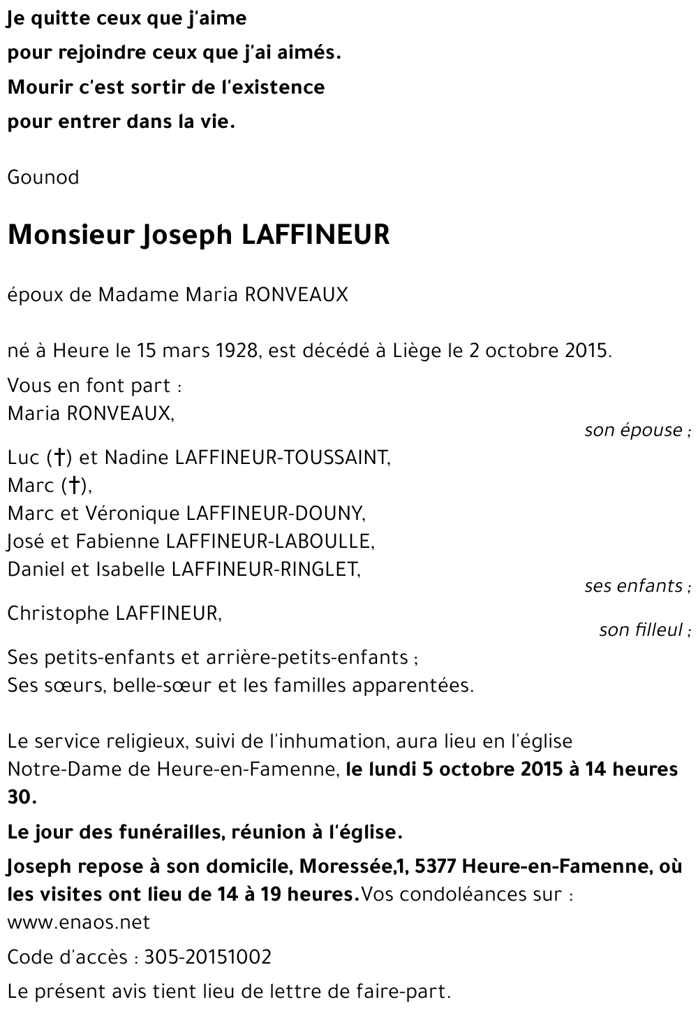 Joseph LAFFINEUR