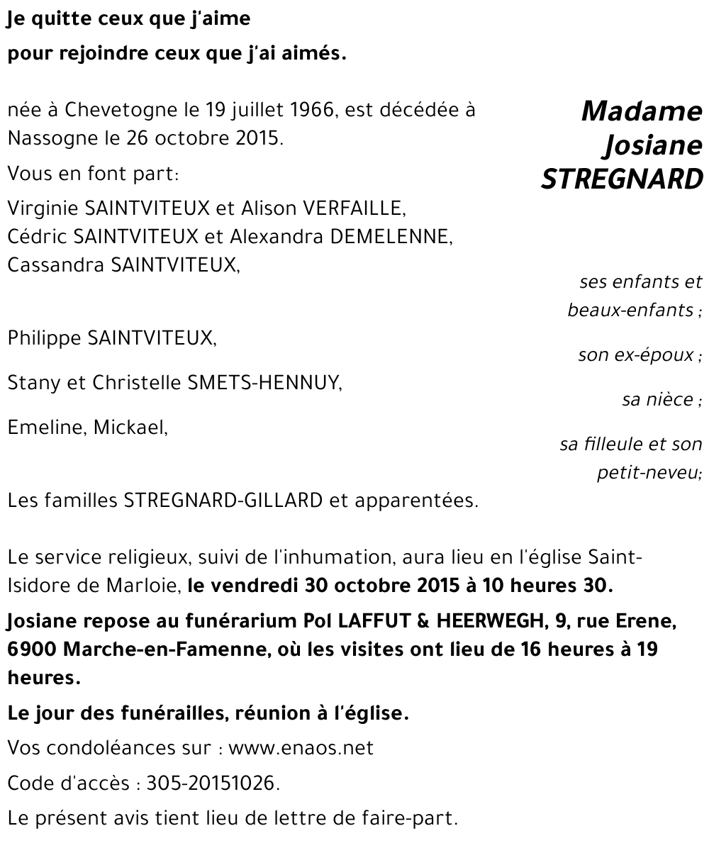 Josiane STREGNARD