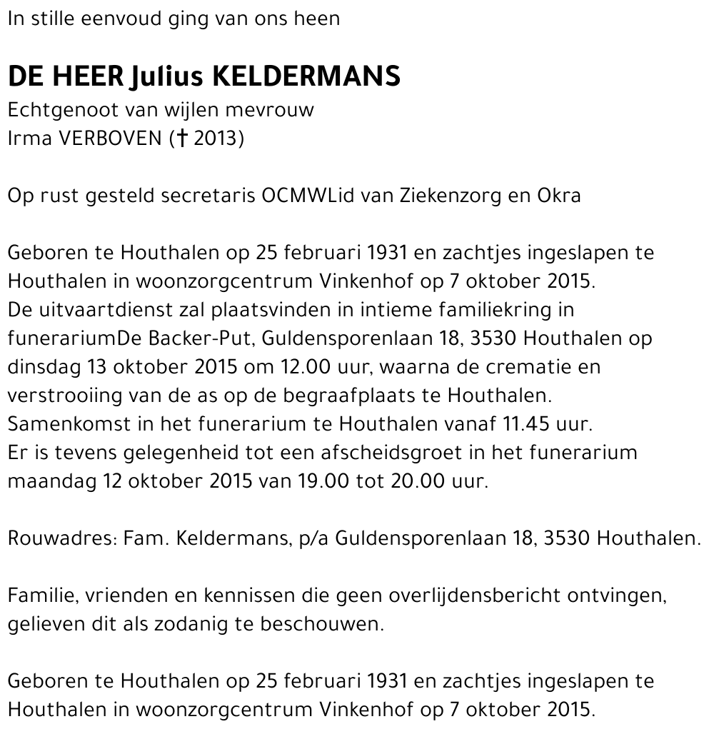Julius KELDERMANS