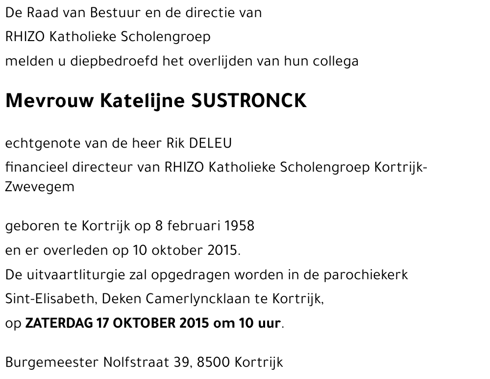Katelijne SUSTRONCK