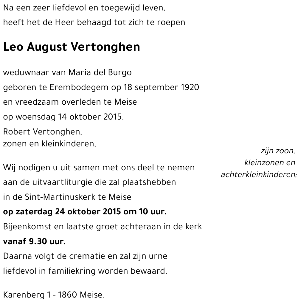 Leo August Vertonghen