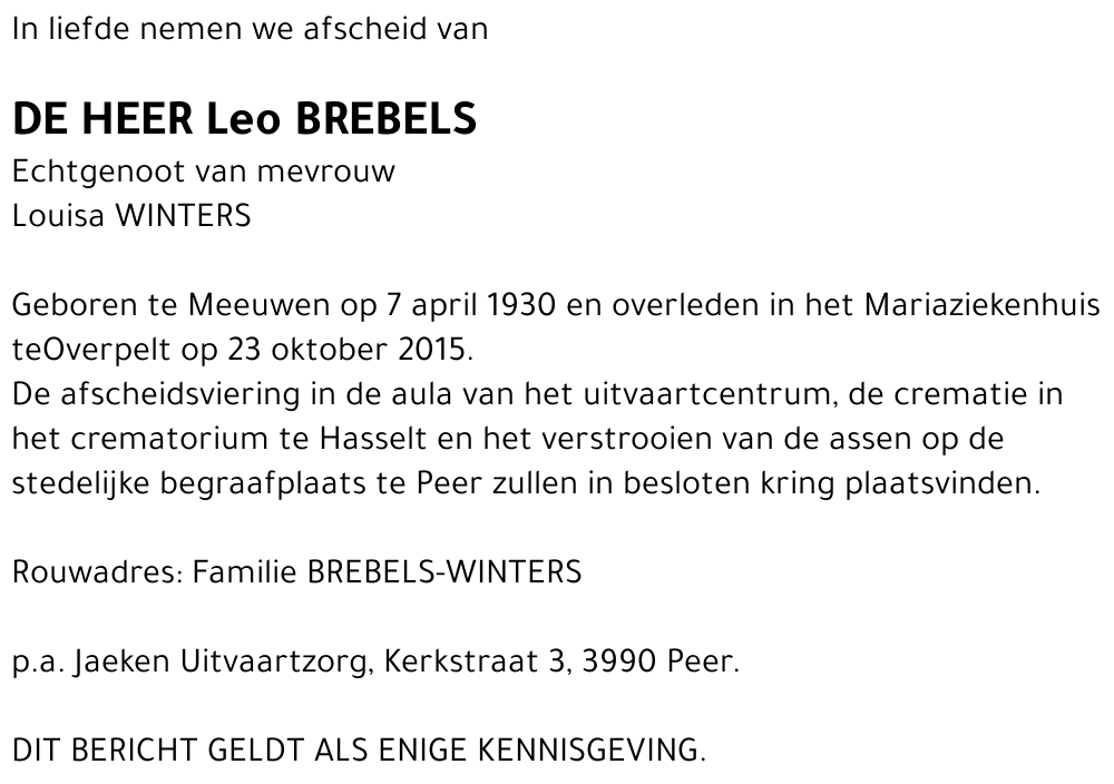 Leo BREBELS