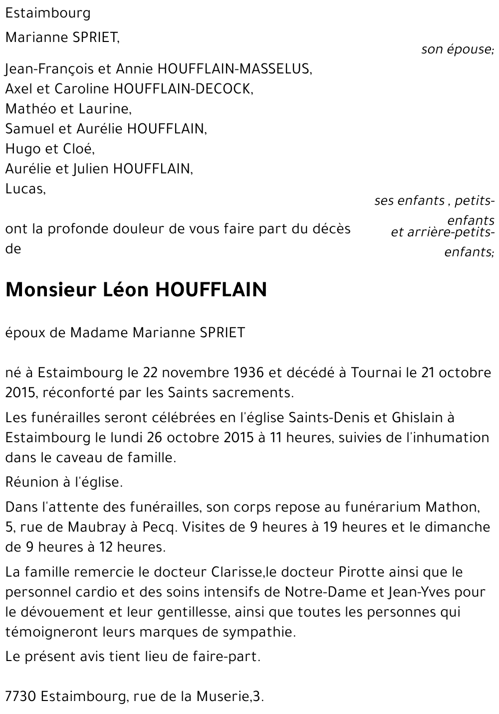 Léon HOUFFLAIN