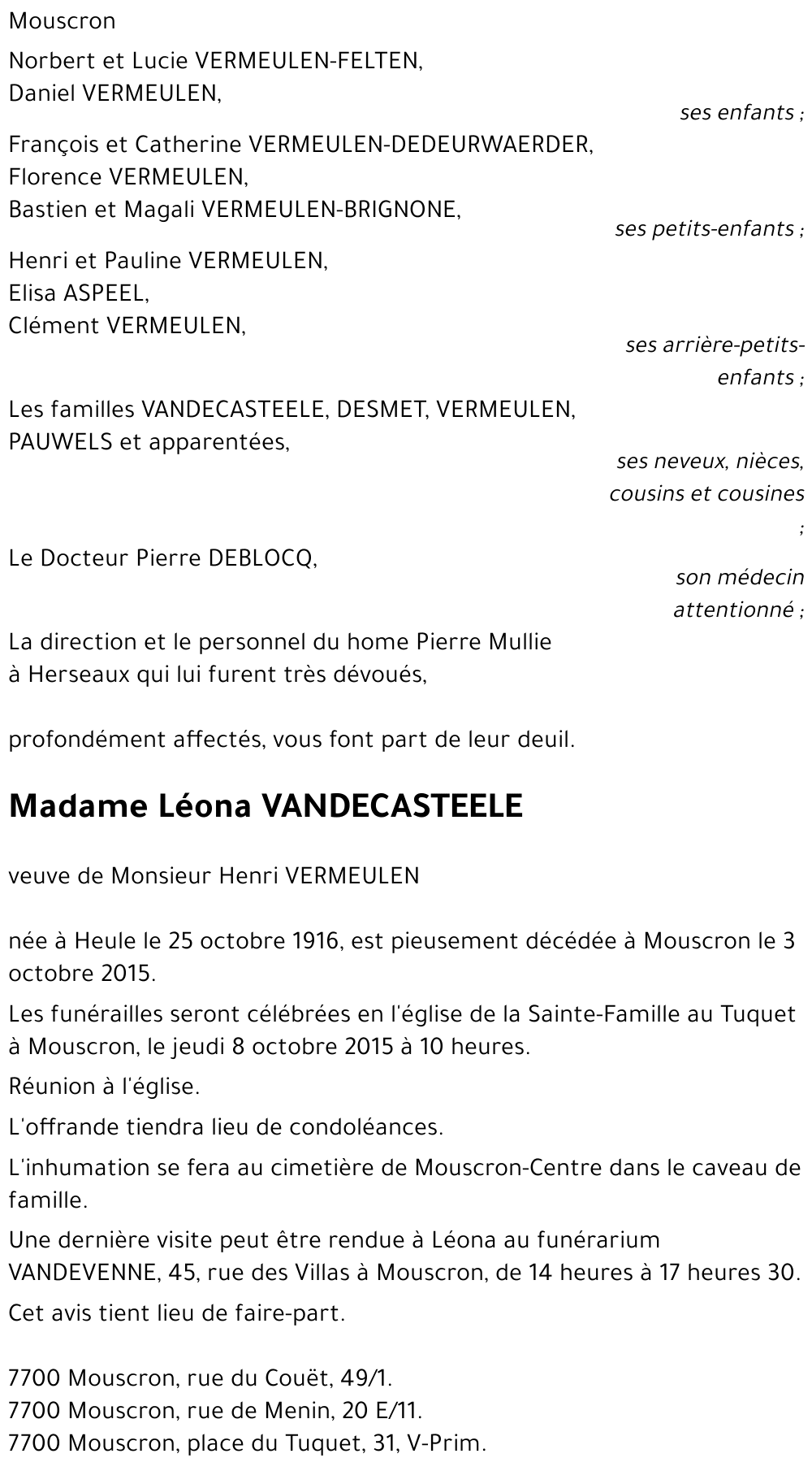 Léona VANDECASTEELE