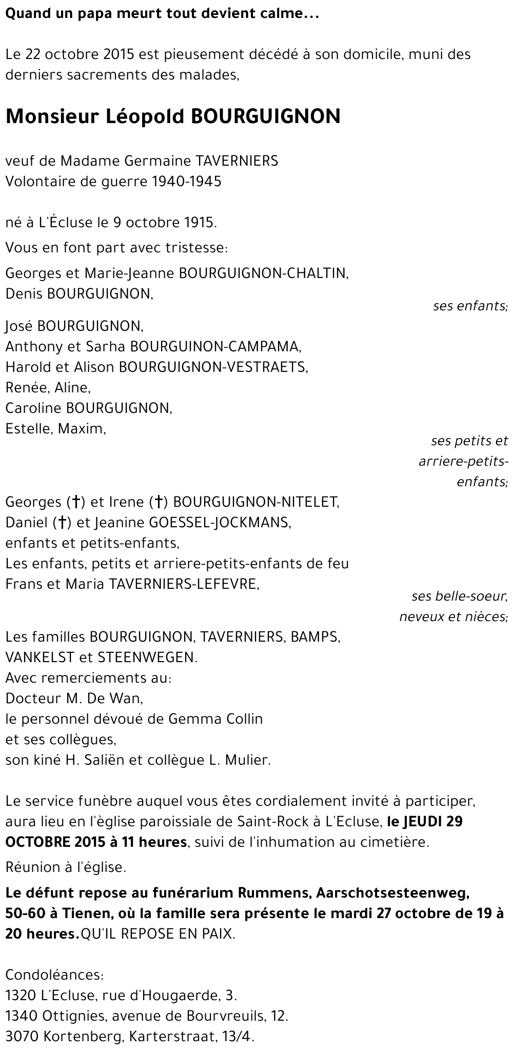 Léopold BOURGUIGNON