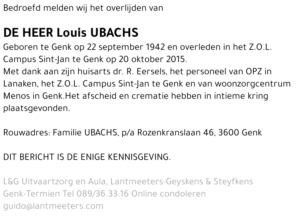 Louis UBACHS