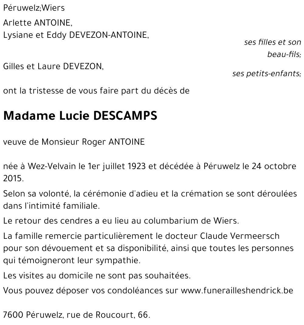 Lucie DESCAMPS
