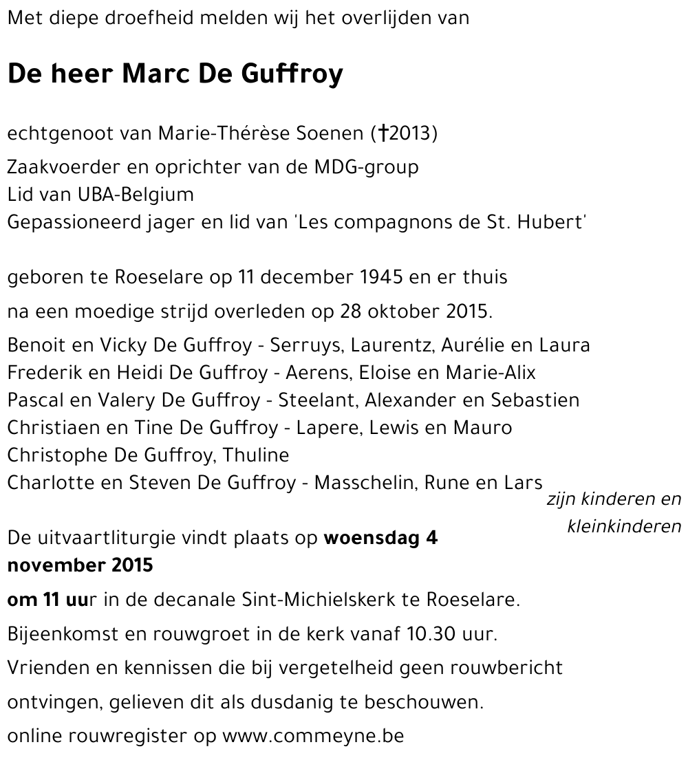 Marc De Guffroy