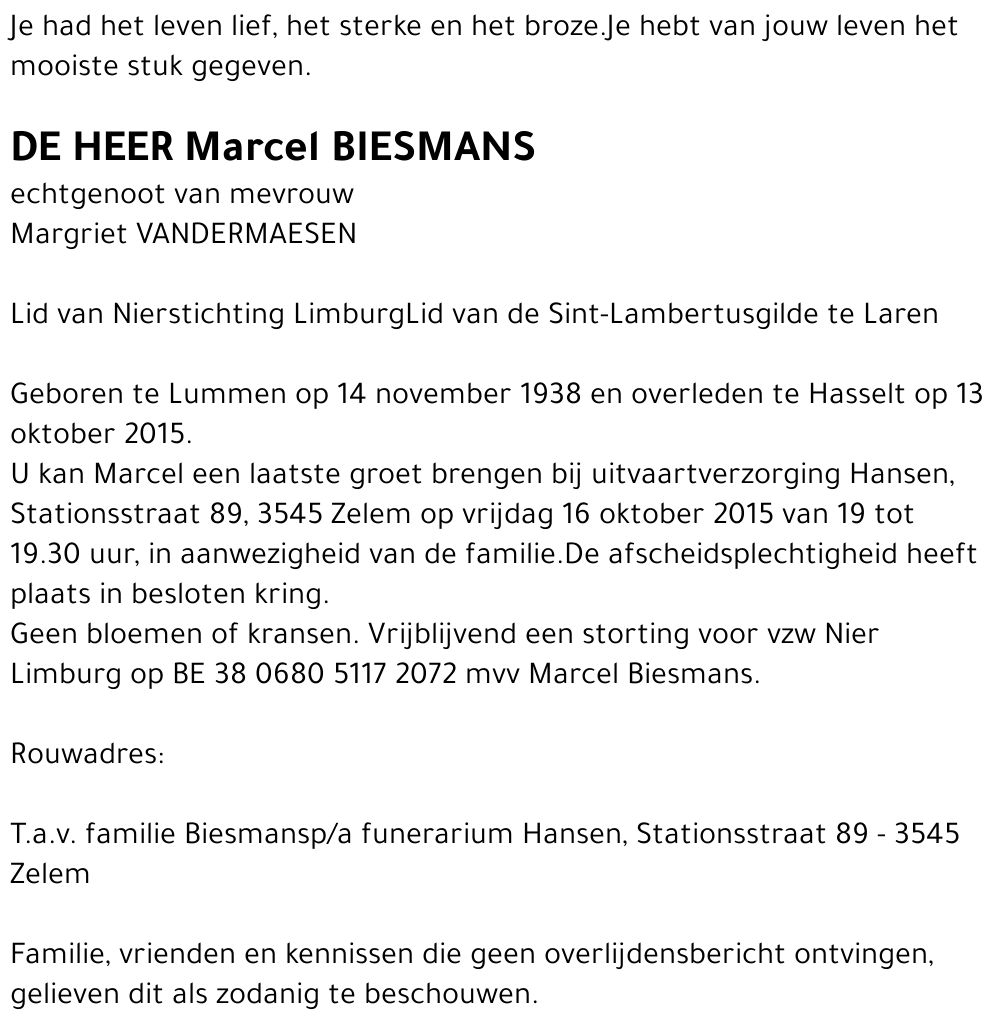 Marcel BIESMANS