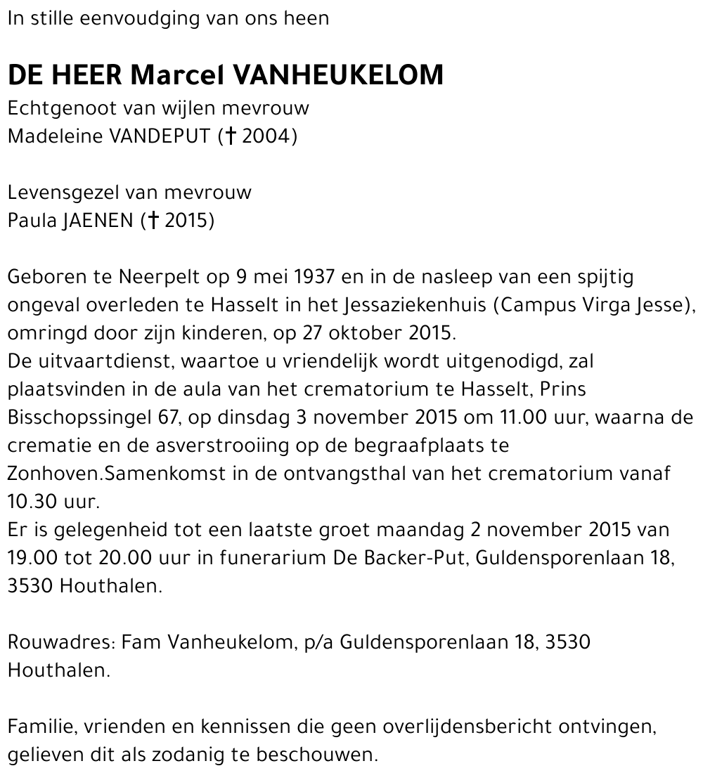 Marcel VANHEUKELOM