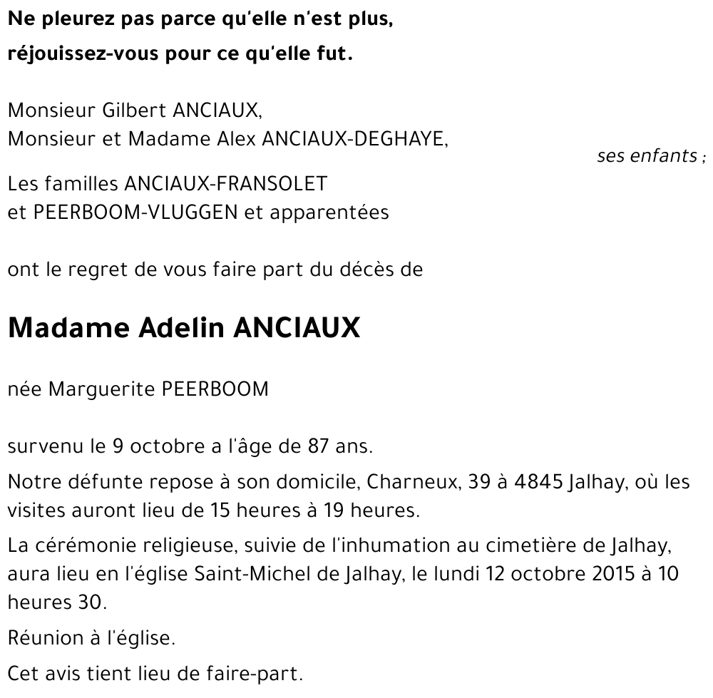 Marguerite Rosalie PEERBOOM