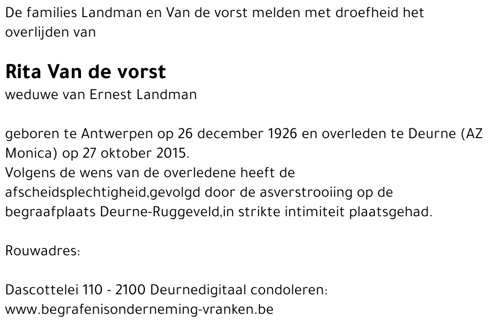 Marguerite Van de vorst