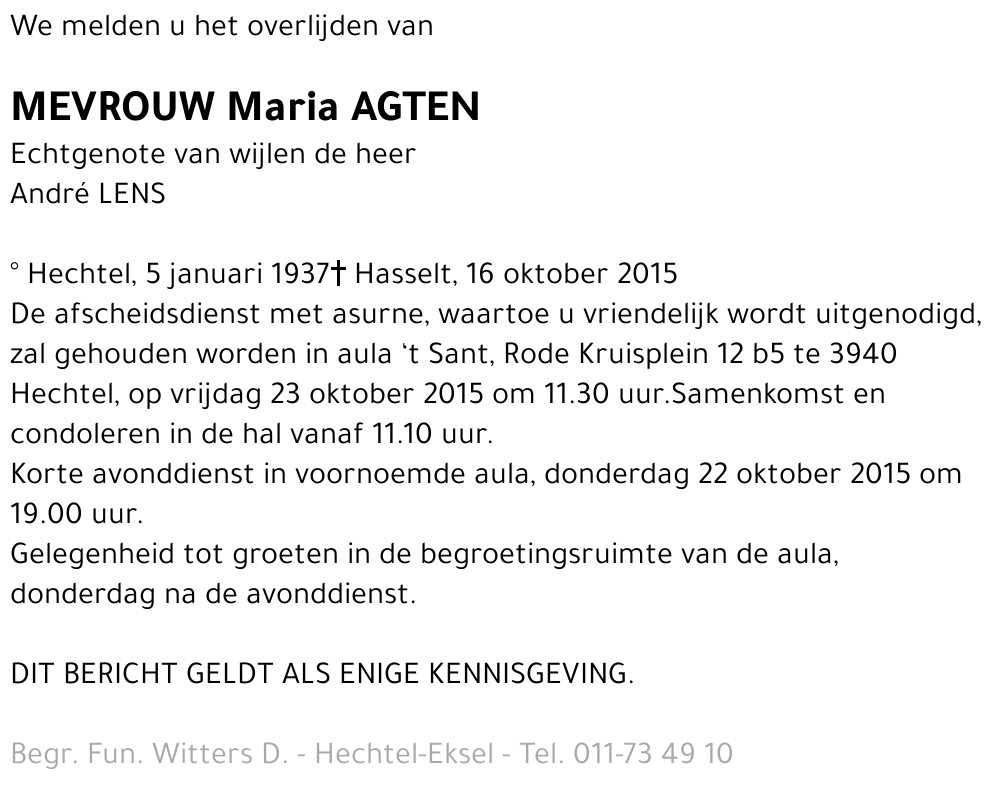 Maria Agten