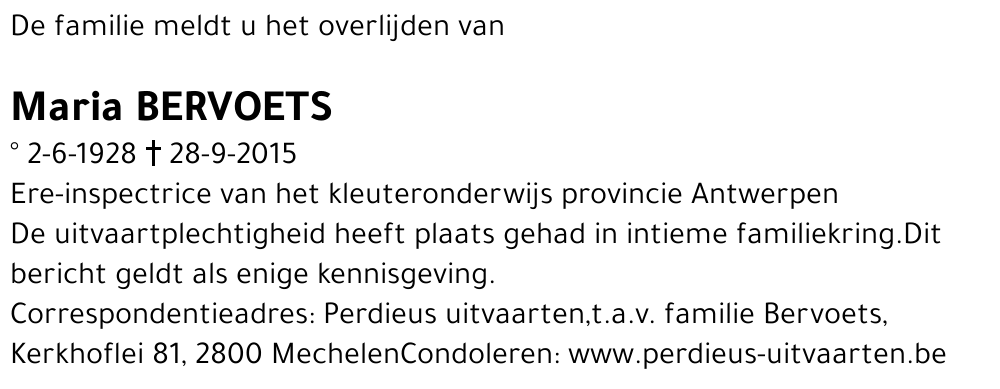 Maria Bervoets