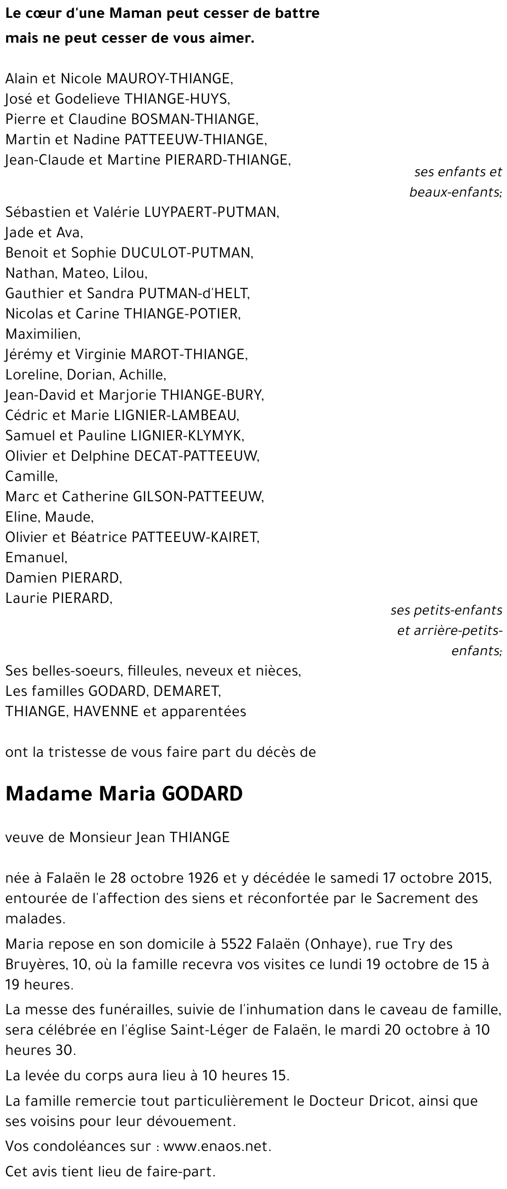 Maria GODARD