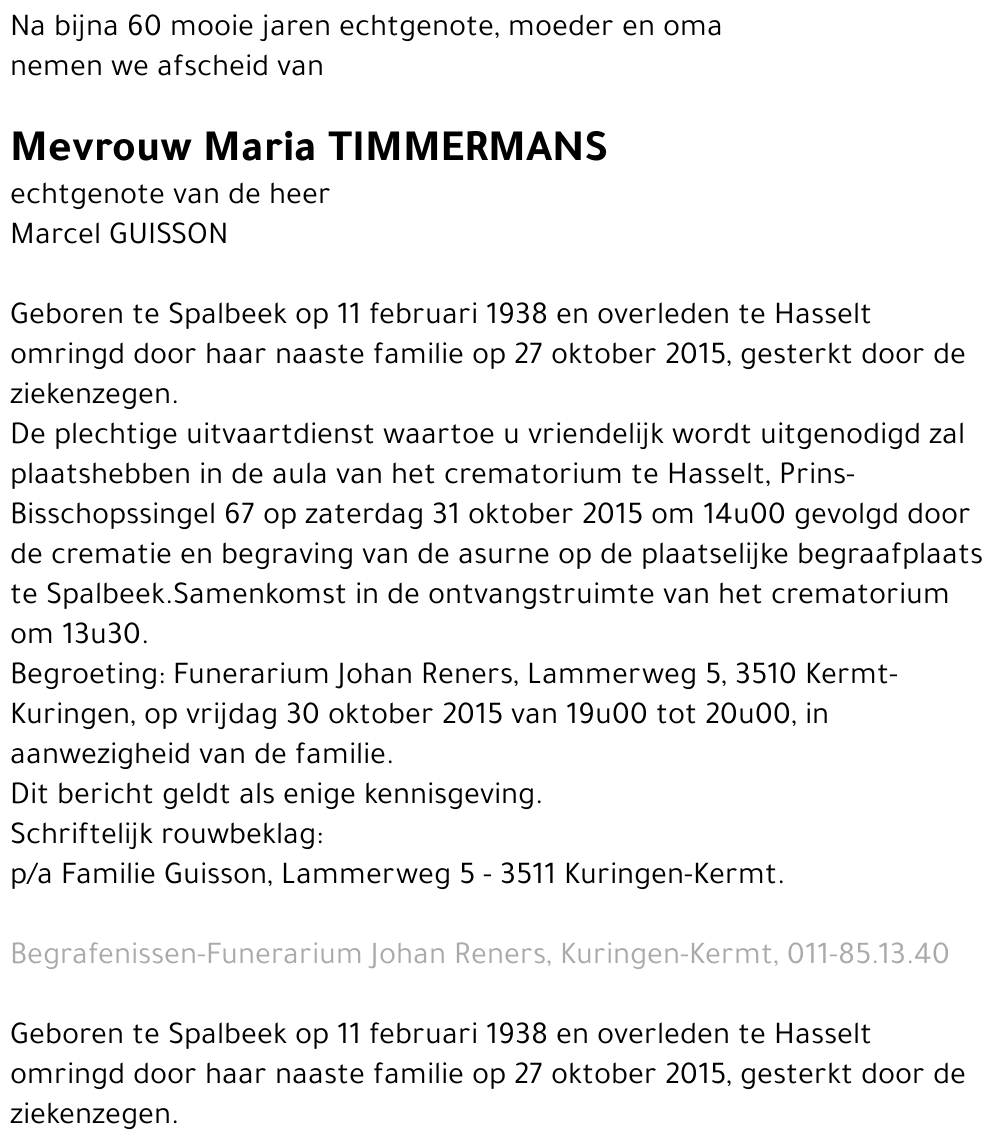 Maria Timmermans