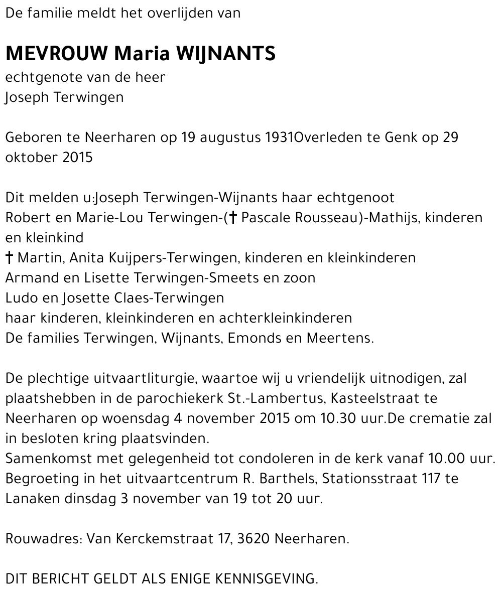Maria Wijnants