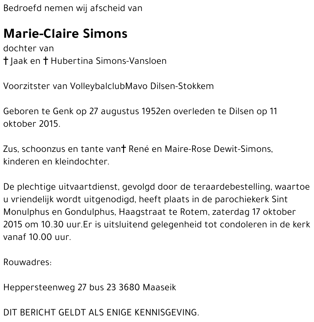 Marie-Claire Simons