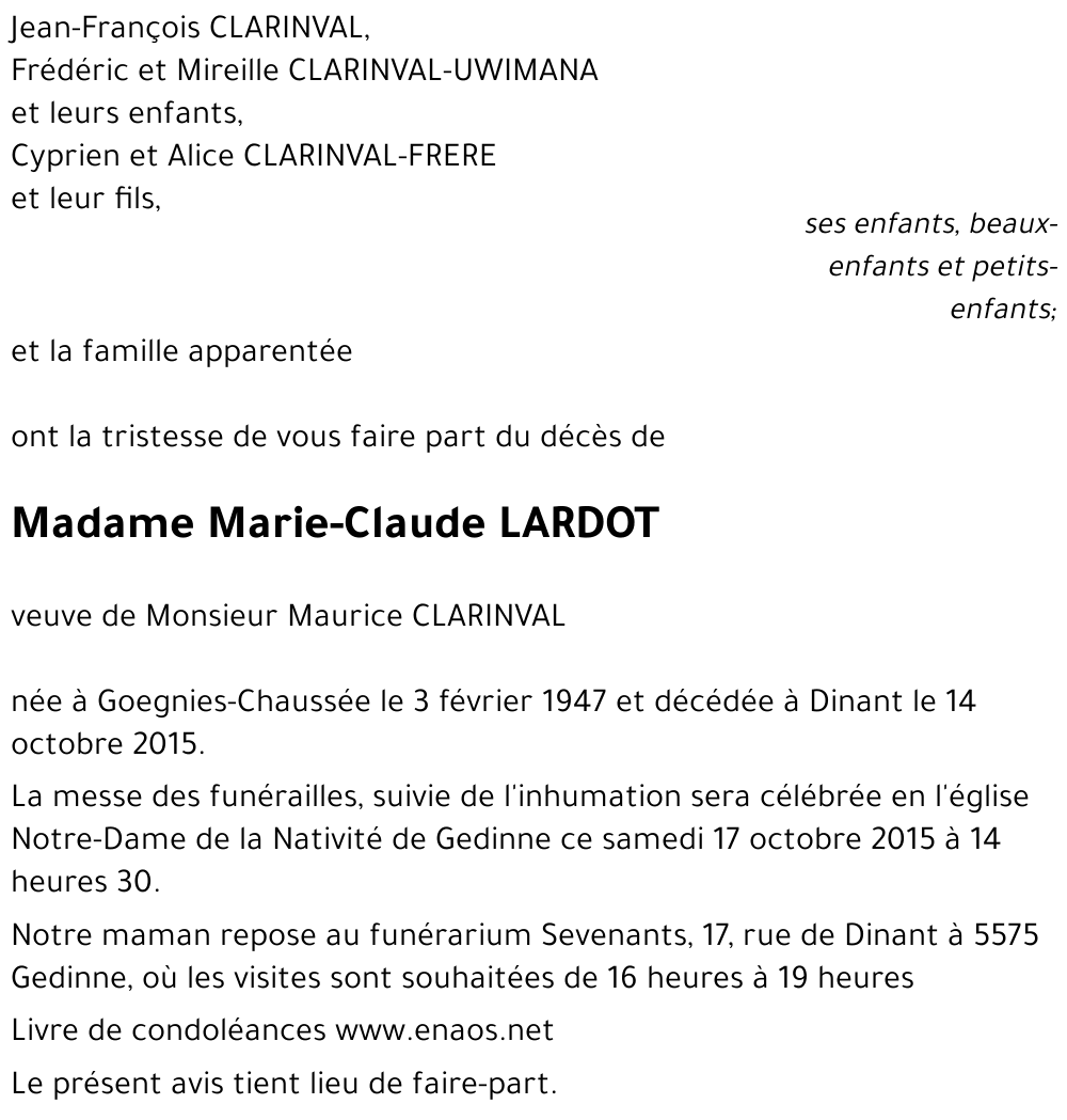 Marie-Claude LARDOT