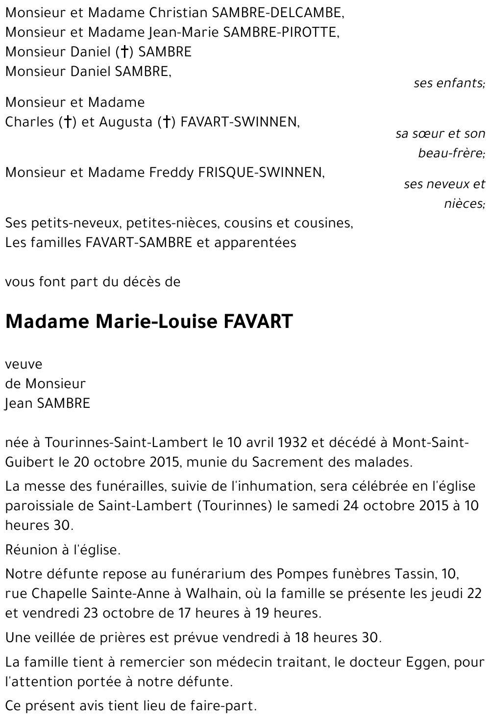 Marie-Louise FAVART