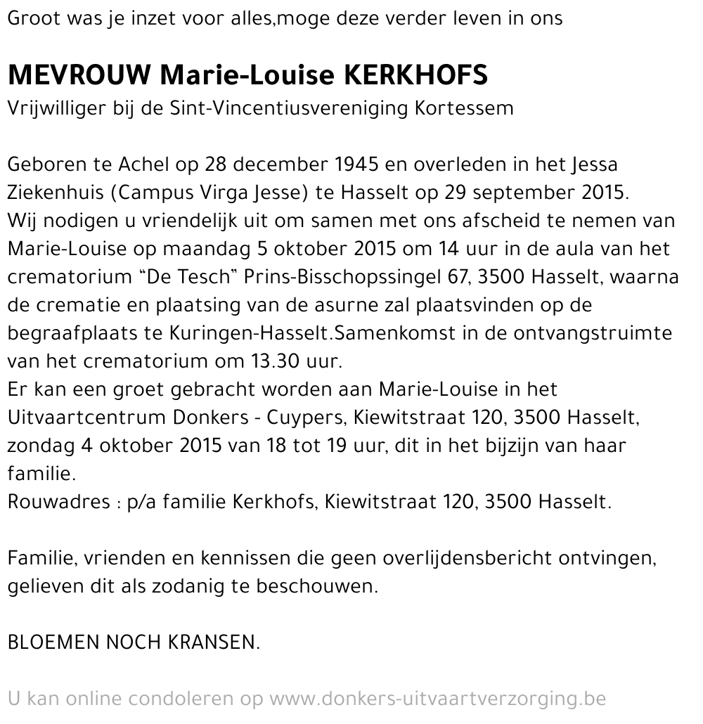 Marie-Louise Kerkhofs
