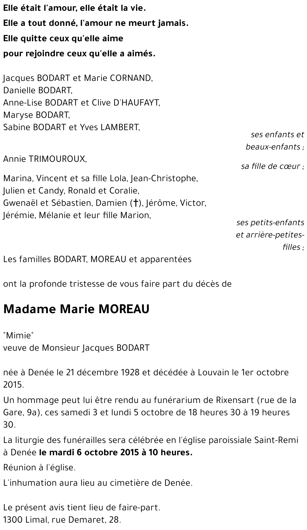 Marie MOREAU