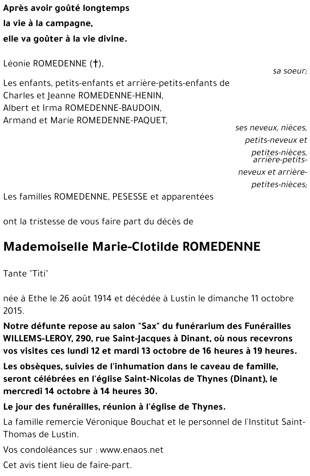 Marie ROMEDENNE