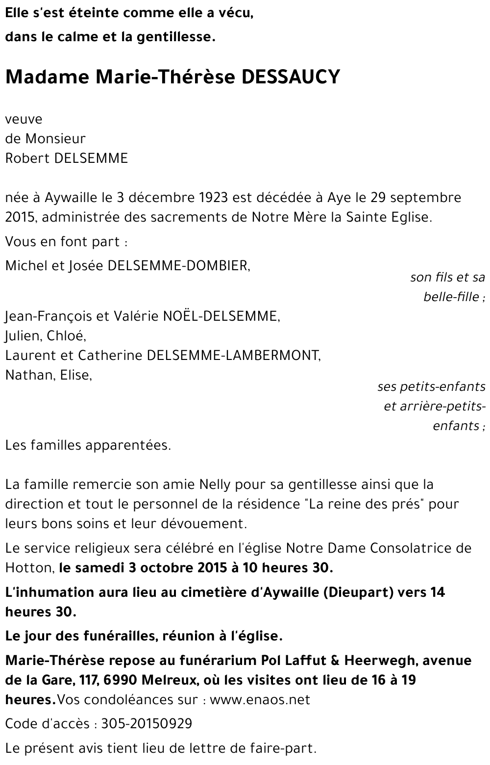 Marie-Thérèse DESSAUCY