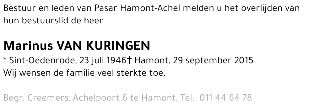 Marinus van Kuringen